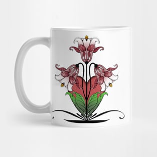 Art Nouveau Love Heart Iris Mug